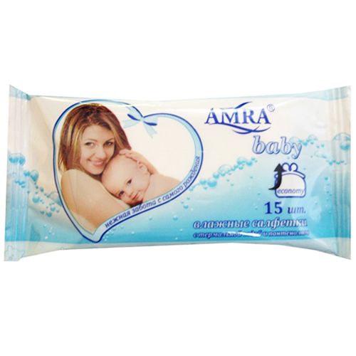 фото упаковки Amra салфетки влажные детские